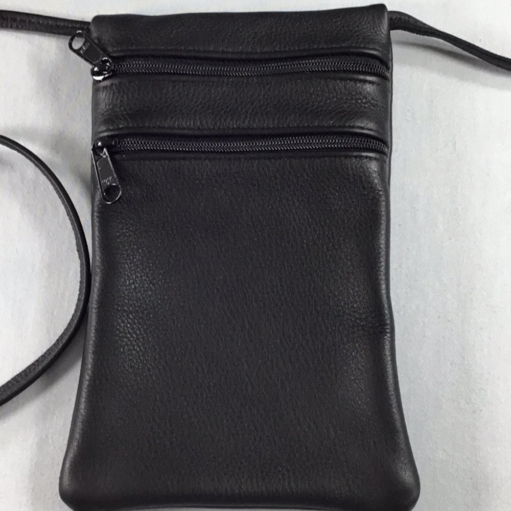 Y2K Festival Crossbody‎ Black Leather Bag